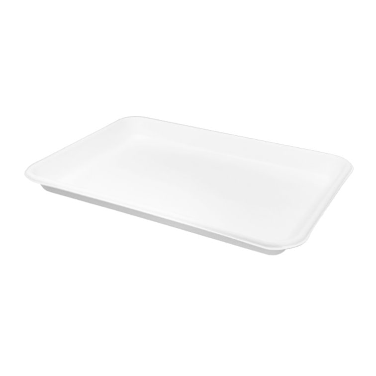 MONOUSO - Bandeja Caña de Azúcar Blanca 24,5x17,5cm (50 Uds)