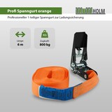 thumbnail of Spanngurt mit Ratsche 6m einteilig 800kg 0,8t orange