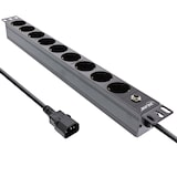 thumbnail of InLine® 19" Steckdosenleiste, 9-fach Schutzkontakt, C14 Stecker, Überlastschutz
