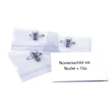 thumbnail of 50x Pavo Ausweishalter Namensschildhalter mit Kombi-Clip + Nadel 40x75mm
