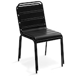 thumbnail of Chaise de terrasse en métal noir