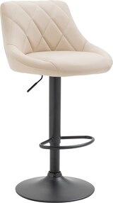 thumbnail of CHEFGASTRO Barhocker CAPE VERDE Kunstleder Schwarz HxBxT 83x46x49cm Kunstleder Creme Barstuhl