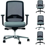 thumbnail of Bisley Bali Bürostuhl ergonomisch, Stoff & Netzbezug in schwarz/grau - Ergonomischer Drehstuhl mit Kunststoff Fußkreuz, Stuhl ohne Armlehne,