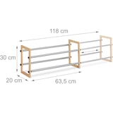 thumbnail of Helloshop26 - Étagère meuble ouvert chaussures en bois et fer extensible 13_0001068_2