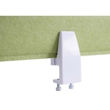 thumbnail of Bureau scheidingswand HWC-G76, kantoor privacy scherm bureau pin board, geluidsisolatie stof/textiel met reliëf ~ 100x30cm groen
