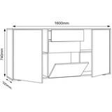 thumbnail of VCM Kommode & Sideboard Salia Anthrazit H. 74 x B. 160 x T. 33 cm