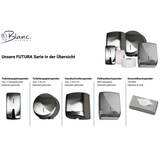 thumbnail of Kosmetiktuchspender FUTURA in Edelstahl & Weiß, Füllkapazität: 100 Blatt, für Wandmontage geeignet, Spender für Kosmetiktücher