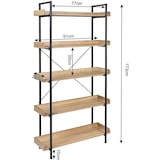 thumbnail of Helloshop26 - Scaffale indipendente con 5 ripiani 91 × 25,5 × 173 cm rovere chiaro 19_0000144
