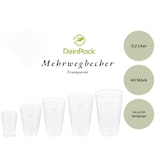 thumbnail of DeinPack 40 Mehrwegbecher 200ml Made in Germany  Getränkebecher mit Eichstrich  wiederverwendbar
