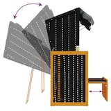 thumbnail of vidaXL Strandkorb mit Dach Poly Rattan & Massivholz Schwarz Anthrazit