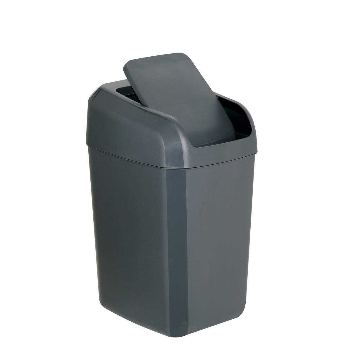 Poubelle TROYA avec couvercle basculant de 30 litres. Couleur anthracite. Poubelle en plastique DENOX