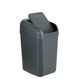 thumbnail of Poubelle TROYA avec couvercle basculant de 30 litres. Couleur anthracite. Poubelle en plastique DENOX