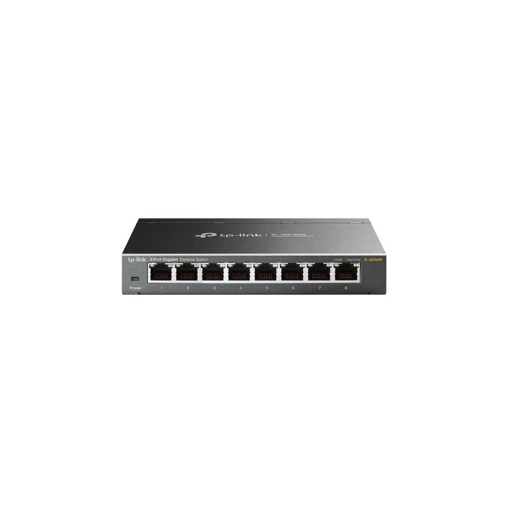 TP-LINK TL-SG108S Onbeheerd Gigabit Ethernet L2 (10/100/1000) Zwart