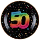 thumbnail of 6 Teller 50. Geburtstag bunt Pappteller