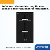 thumbnail of Exquisit Kochfeld EKC 300-380 | Glaskeramik | Touch Control | 2 Kochstellen | Rahmenlos | 3000 W