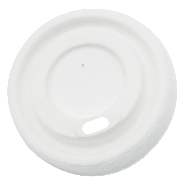 Bfooding Couvercle pour gobelet 18 cl fibre végétale blanc 7.2 cm x 50 Sphère