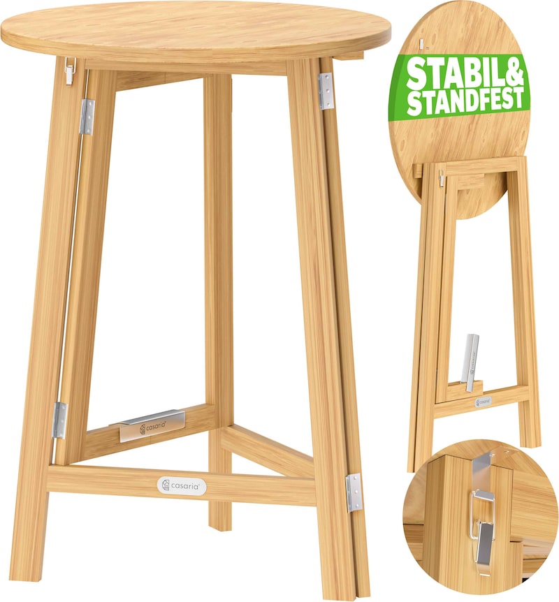Casaria Stehtisch Bistrotisch Klappbar Holz 78x111cm