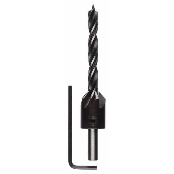Holzspiralbohrer mit 90°-Senker, 8 mm, 20 mm