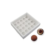 thumbnail of Caixa Cartolina Branca c/ Tampa PVC p/ 20 Brigadeiros