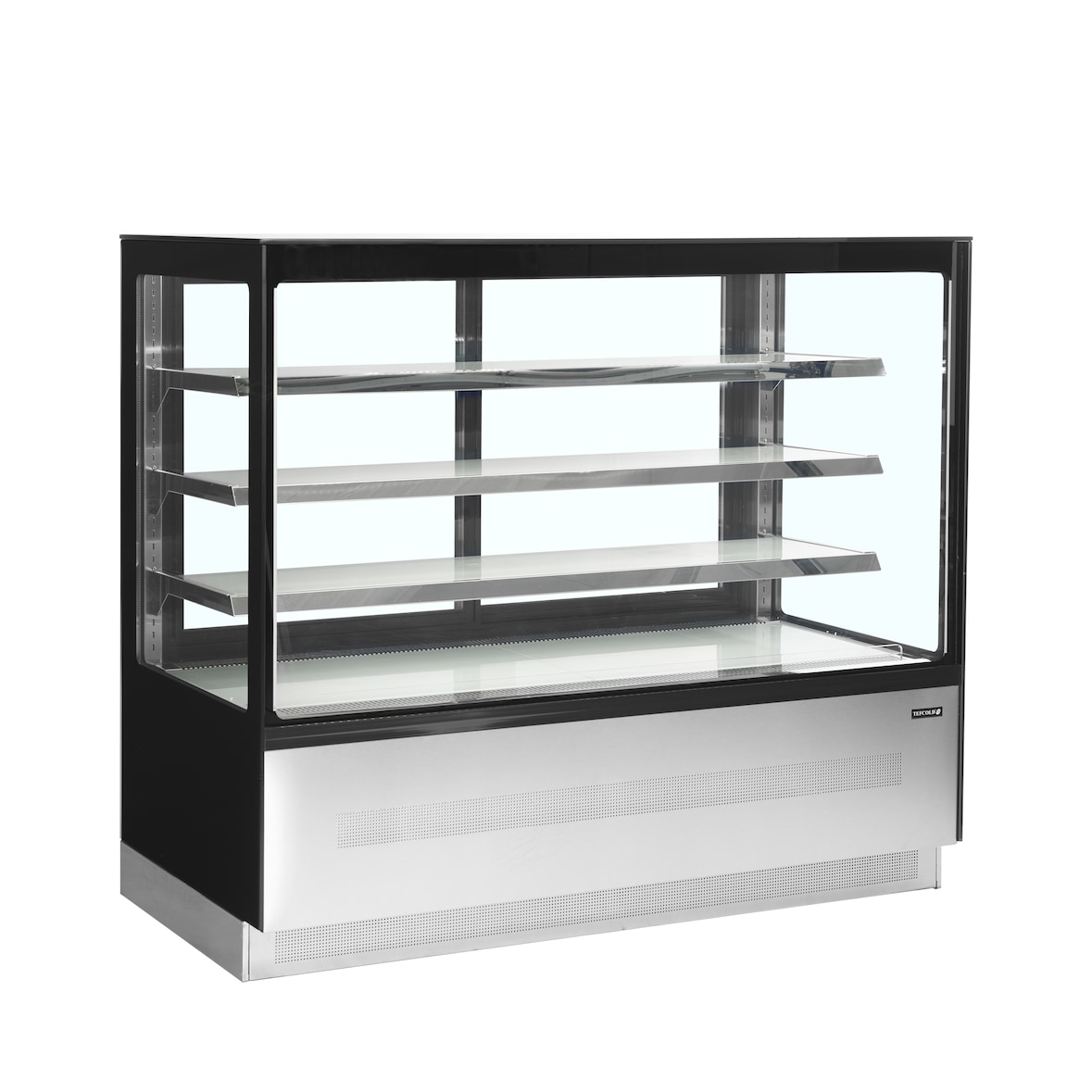 Vitrina de exposición refrigerada LPD1503F/BLACK – 400 L, Exterior Acero inoxidable/cristal de Tefcold