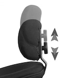 thumbnail of Arbeitshocker LOUISIANA Stoffbezug schwarz Drehhocker höhenverstellbare