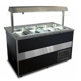 thumbnail of Gastro Heiße Theke Warmvitrine Bain Marie Warmhaltetheke 2x 1/1 GN, 1x 2/4 GN 1000x800x1250mm