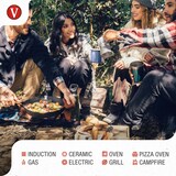 thumbnail of Victoria Frigideira de Grelha Indução, Ferro Fundido Esmaltado de 25x25 cm, Fogo, Churrasqueira, Forno, VIC-39561, Preto