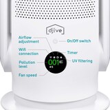 thumbnail of djive ARC Casual Luftreiniger, 2in1 rotorloser Turmventilator, leise, HEPA 14 Filter, App, Alexa & Google Home, Allergiker, klein, modern, weiß