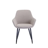 thumbnail of SalesFever set van 2 fauteuils | hoes bouclé stof | metalen stoelpoten | B 64 x D 59 x H 86 cm | taupe - zwart mat