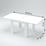 thumbnail of Dmora Tavolo allungabile Otto, Consolle ausiliare da cucina, Tavolo allungabile, 100% Made in Italy, cm 90x90h75, Ardesia