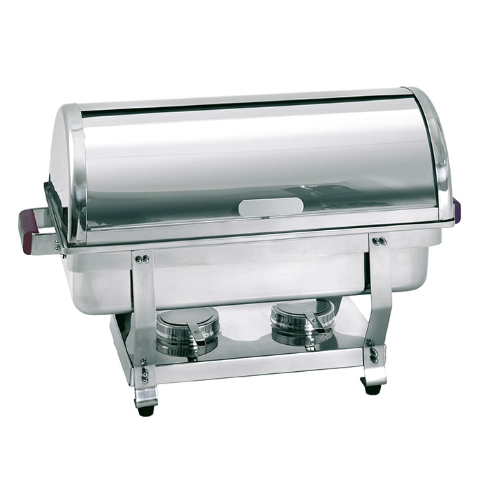 Chafing-dish BP Rolltop zilver | 1/1 GN | Met grepen | 620x350x430(h)mm
