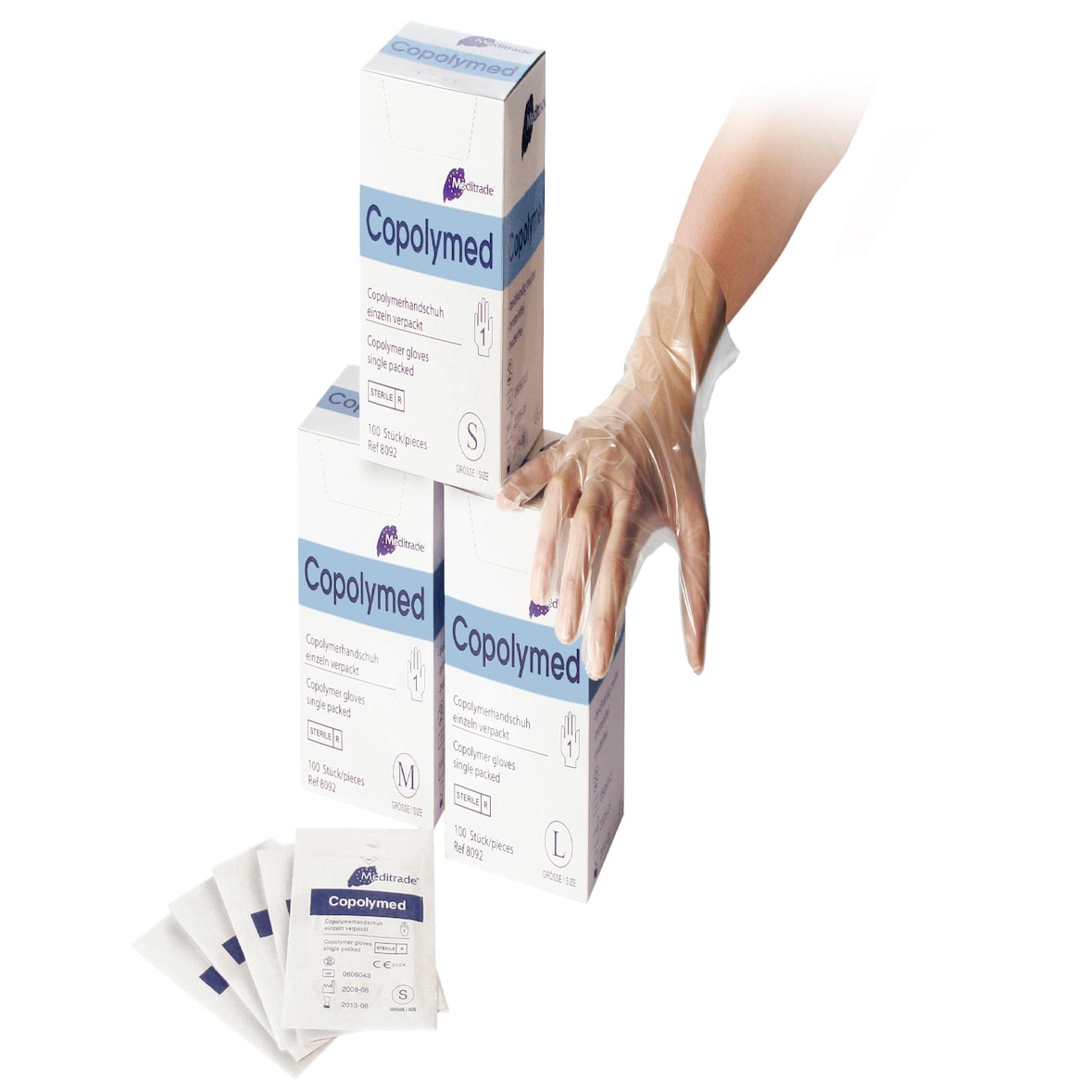 Copolymed steril Einmal-Handschuhe Gr. S 100 Stück