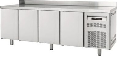 GastroHero Kühltisch Profi 4/0 Superior mit Aufkantung - GN 1/1