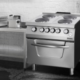 thumbnail of Cocina Eléctrica con Horno Industrial GN 1/1 y 4 Fuegos de 2.6 KW - S70CE4PH