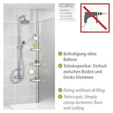 thumbnail of WENKO Teleskop Duschecke Premium glänzend
