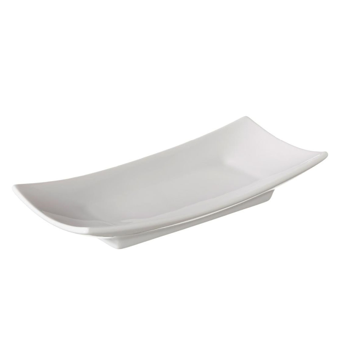 METRO Professional Prato para petiscos Vilo, porcelana, 14.5 x 7 cm, retangular, branco, 3 unidades