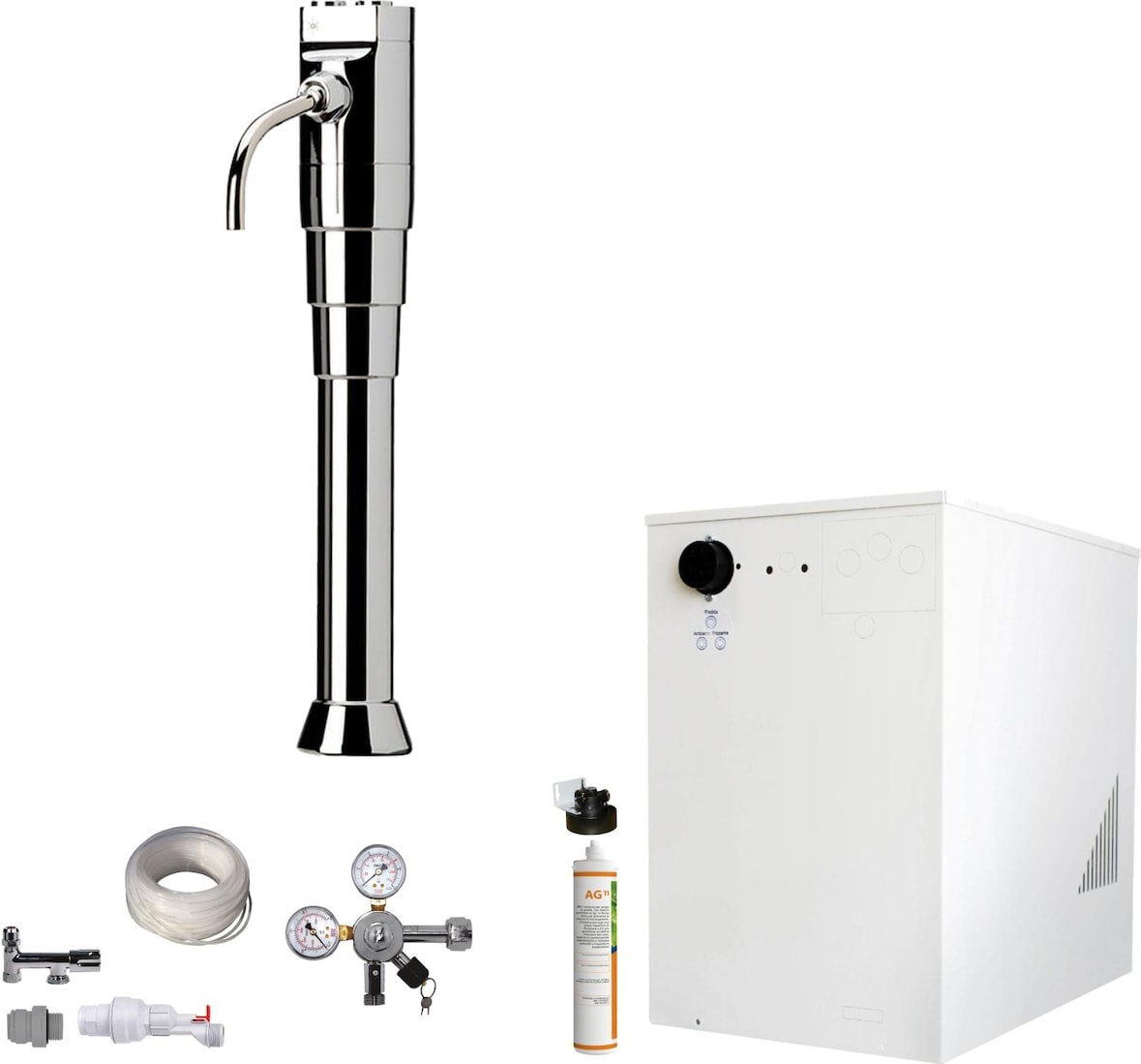 Tafelwassergerät BieTal BT-30U Kühlung Schanksäule Puls flach Wasserfilter SET