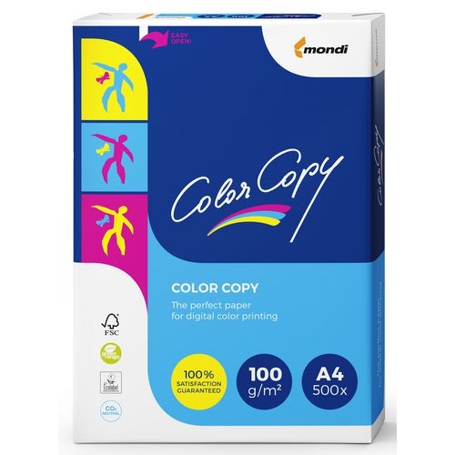 Papel color copy brillante din a4 100 gr paquete de 500 hojas