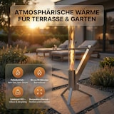 thumbnail of Albatros hochwertige Pelletfackel aus Edelstahl | Raketenofen für den Garten | mit Glas Feuerrohr |