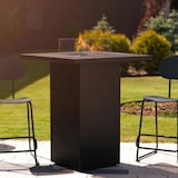thumbnail of Estufa exterior a gas mesa de cóctel con funda protectora Square Table High Planika