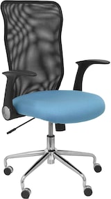 thumbnail of Silla Minaya respaldo malla negro asiento bali azul cielo