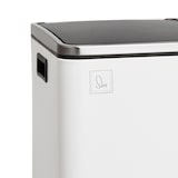 thumbnail of TM2X30 Treteimer 60 Liter Abfalleimer Mülleimer Design Mülltrennung Papierkorb Küchen-Ordnung Trennsystem Weiß