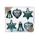 thumbnail of 6 Weihnachtskugeln 9cm Kunststoff Christbaumkugeln Weihnachtsbaumkugeln petrol