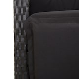 thumbnail of vidaXL 3-tlg. Bistro-Set mit Kissen Schwarz Poly Rattan