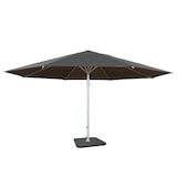 thumbnail of Parasol Meran II, marktparasol, Ø 5m polyester/aluminium stok wit 28kg ~ antraciet met voet