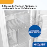 thumbnail of Exquisit Gefrierschrank GS5230-H-040D weiss | Tiefkühlschrank Groß 168 L Volumen | 4* Gefrieren | Türanschlag wechselbar | 55cm Breite
