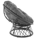 thumbnail of tectake Poltrona giratória de rattan GARGANO  Preto