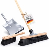 thumbnail of XXL Zimmerbesen-Set 50cm Breit Kehrgarnitur Saalbesen Kehrset mit Stiel Komplettset Handfeger Besen Kehrblech Besenset