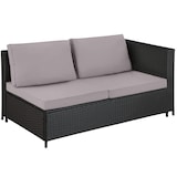 thumbnail of tectake Conjunto de ratán SIENA  negro/gris - 404298