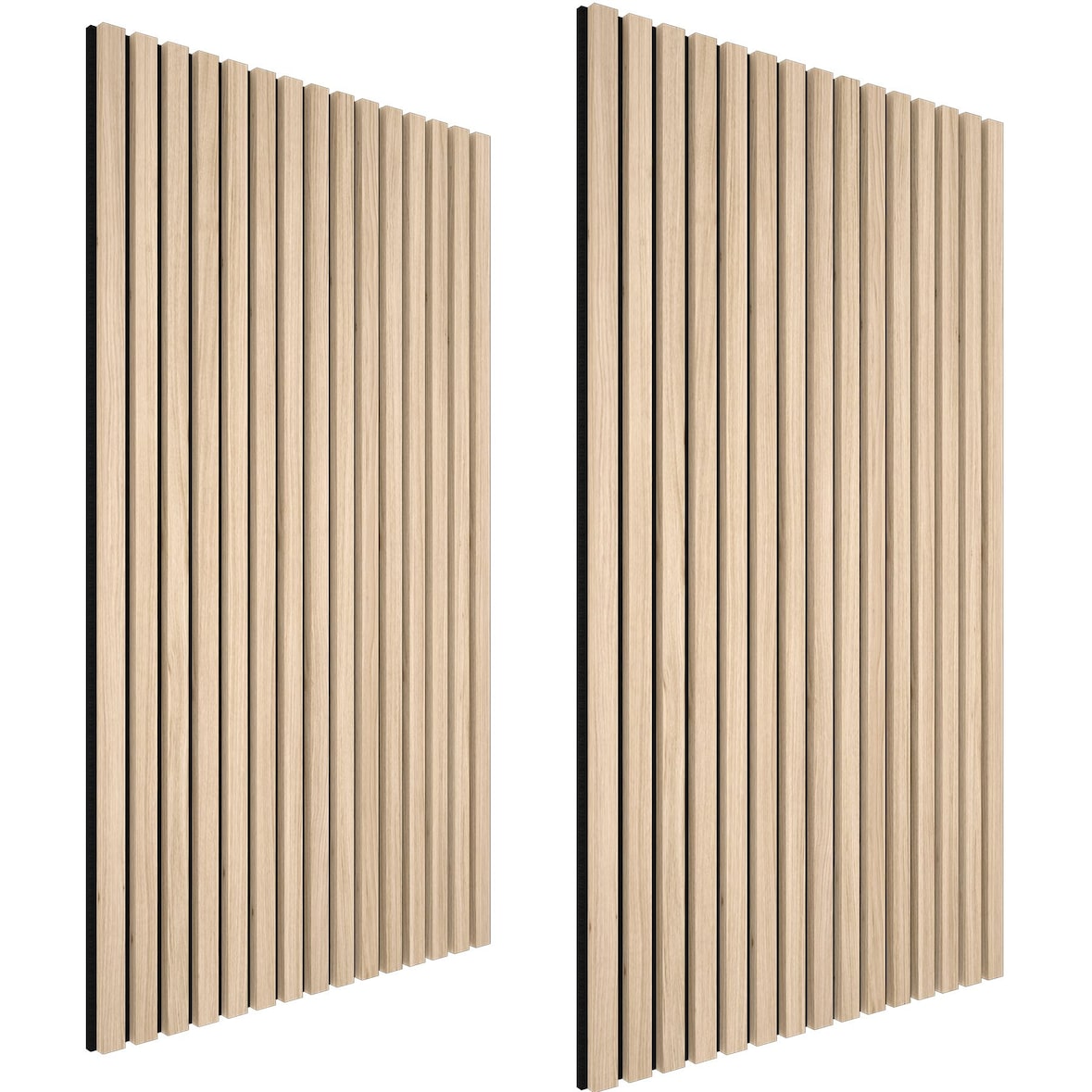 tectake Pannelli acustici Sonic Wall II fonoassorbenti MDF impiallacciatura legno rovere chiaro 110x50x1.8cm isolamento acustico - 406552